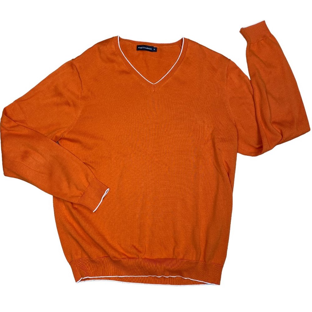 Paul Fredrick Supima Cotton Sweater Tennis Prep Golf Preppy Old Money Academia-M